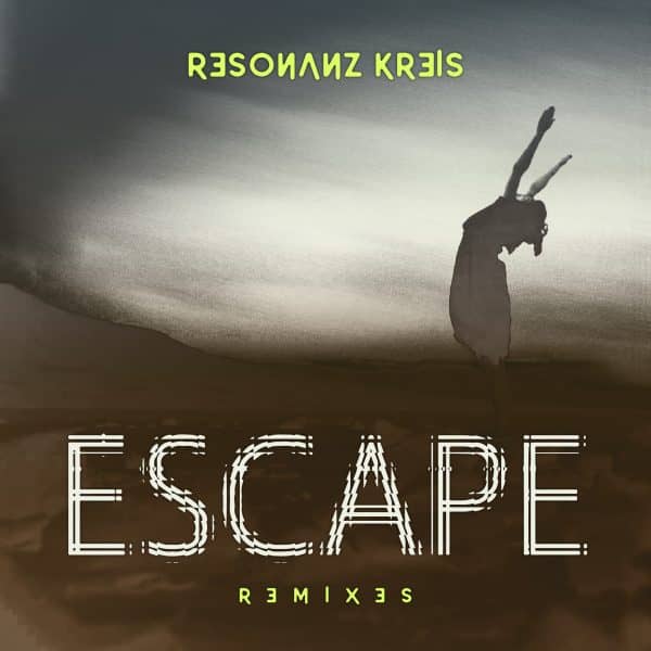The cover artwork of the "Escape Remixes" EP by Resonanz Kreis and the Italian Maltese singer KEL, published by the Italian independent label theDustRealm Music, which deals with Electronica, Trip-Hop, Experimental, Techno, Big-Beat, IDM, and various underground music styles.