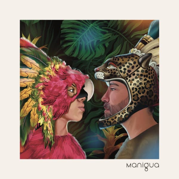 Cover artwork of Manigua's debut EP. Illustration by Katherine Chávez. Manigua is an electronic music project, born by the artistical union of the Italian Alessandro Montano (Paraguaj) and the Honduran Cecilia Bu (Ceci bu). The duo met and started to collaborate thanks to the net. The collaboration consolidates in 2021 under the "Manigua" name. They are an intercontinental collaboration that deals with a fusion of styles and cultures to speak a universal language. It conveys messages of healing, memories and feelings. Their debut EP has been released on Friday 18 March 2022 by the Italian independent label "theDustRealm Music". New electronic music 2022, best idm 2022, new electronic music ep, electronic music merged with world music, experimental music 2022, new underground music 2022, Italy and Honduras music projects, musica electronica, musica elettronica, latin electronic music 2022, downtempo Honduras, instrumental music, techno ethno, techno music musica, musica ambientale America Centrale, musica elettronica etnica, folktronica, ceci bu music, paraguaj music, new music releases march 2022, rainforest music, interestingg electro music projects 2022, musica elettronica indipendente