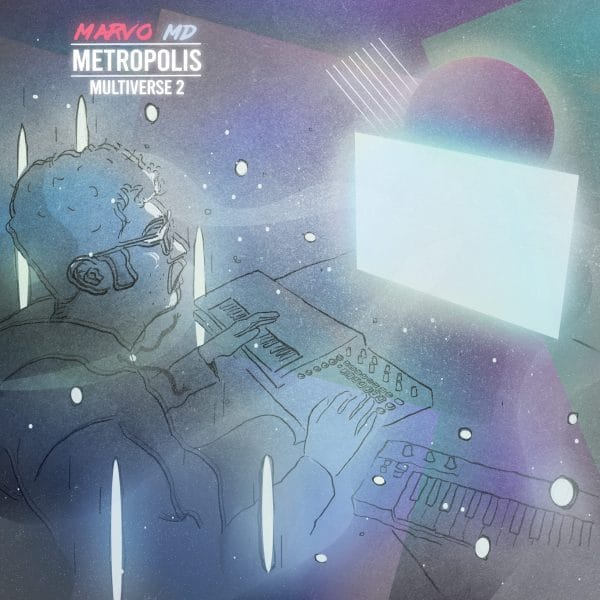 "Multiverse 2: Metropolis" by MARVO MD - ©℗ 2021 theDustRealm Music - Cover artwork by Matteo Gabos - New Italian alternative electronic music underground 2021 - Marco Lombardi sfoglia il mappamondo e ci propone Multiverse 2: Metropolis. Un viaggio verso un entropia sonora che poggia su beat elettronici severi ed extrasensoriali che se in Osaka si legano ad una ipnotica drum machine orientale, in Mokha (città dello Yemen) raccontano lussuriose e taumaturgiche notti senza tempo. Chiude il cerchio eThekwini, dell’uomo. L’esperimento di MARVO MD è intrigante: l’elettronica si fonde con elementi tribali, con una world music suonata nel ventunesimo secolo.