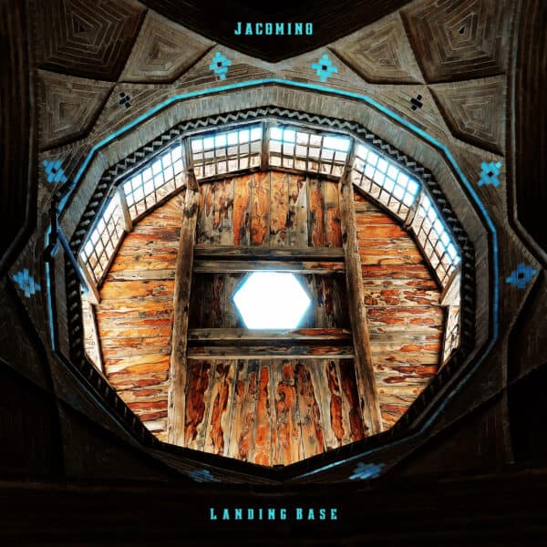 The cover design of Jacomino’s Landing Base single. tropical house, electro house, Italian electronic music, underground house music, music like Vladimir Cauchemar style, cool electronic music with ethnical influences, ethnic house music, tribal electronic house music, arab house music